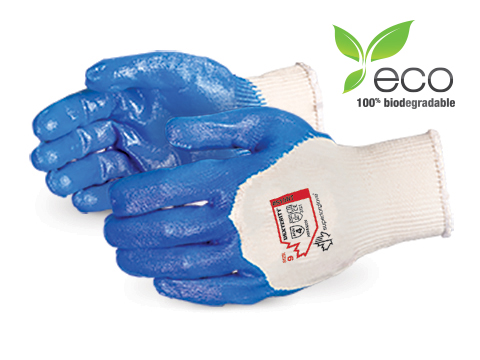 #S15NT Superior Glove® Dexterity® NT 15-gauge biodegradable Cotton Knit w/ Nitrile Palm Coated gloves
